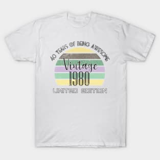 vintage 1980 40 years of being awesome limited edition T-Shirt